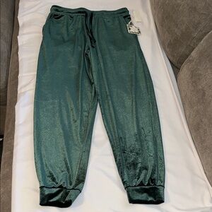 Chelsea & Violet Shimmering Green Kids Joggers